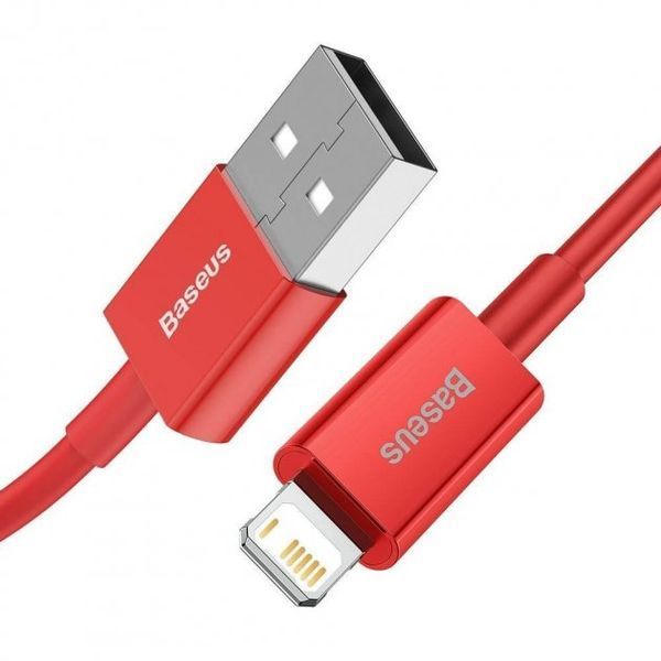 Кабель Baseus Superior Series Fast Charging Lightning 2.4A (1m) (CALYS-A09) Red 247929 фото