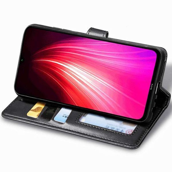 Шкіряний чохол книжка GETMAN Gallant (PU) для Xiaomi Redmi Note 8T Чорний 285422 фото