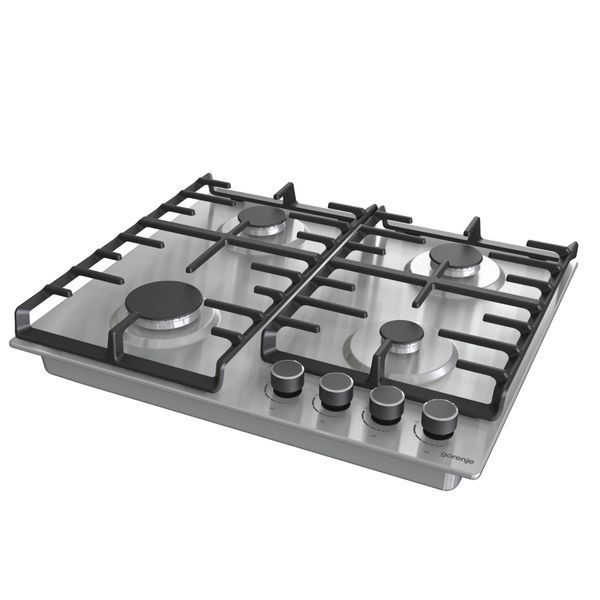 Варильна поверхня Gorenje газова, 60см, чавун, нерж (G642ABX) 366493 фото