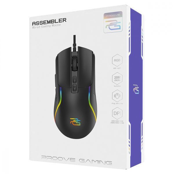 Дротова ігрова миша Proove Gaming Assembler (CMAS00000101) Black 338280 фото