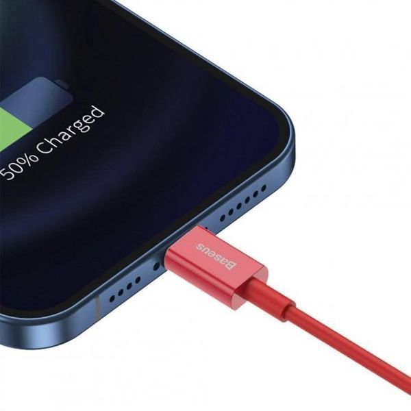 Кабель Baseus Superior Series Fast Charging Lightning 2.4A (1m) (CALYS-A09) Red 247929 фото