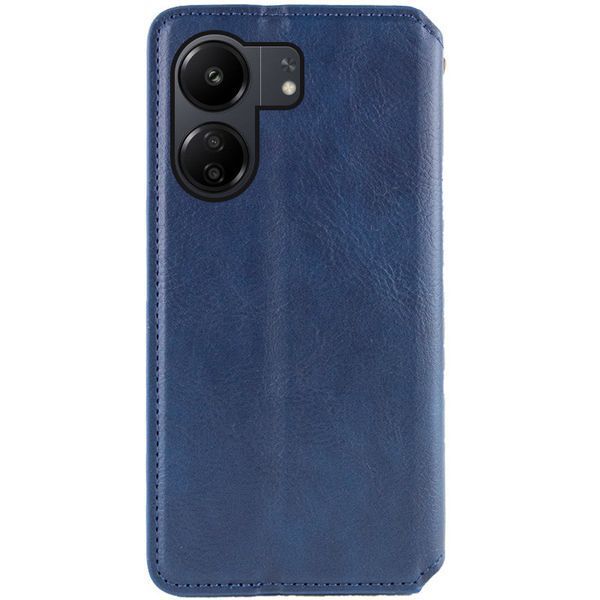 Шкіряний чохол книжка GETMAN Cubic (PU) для Xiaomi Redmi 13C / Poco C65 Синій 284419 фото
