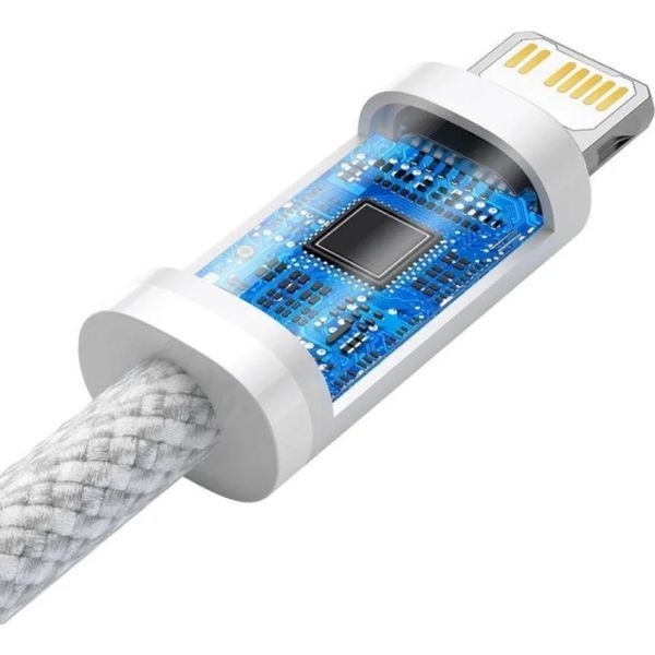 Кабель Baseus Dynamic Series Fast Charging Data USB кабель Type-C To IP 20 W 1M (CALD000002) White 252263 фото