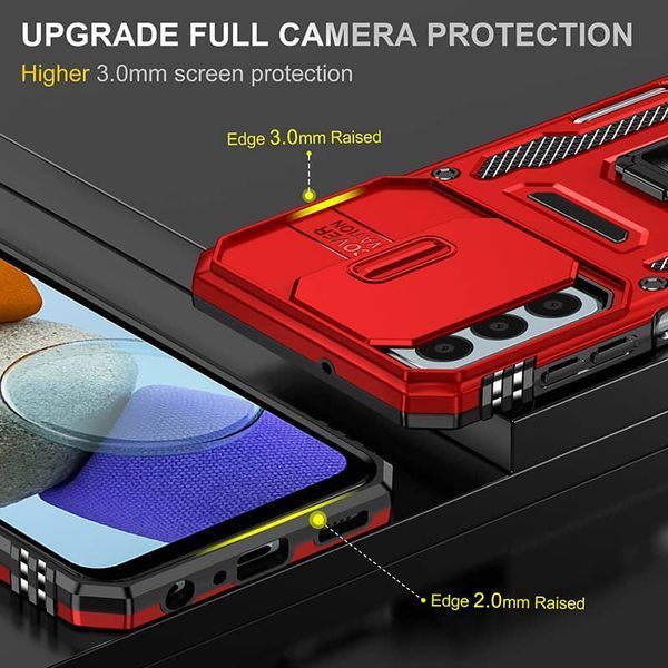 Ударостійкий чохол Camshield Army Ring для Samsung Galaxy A14 4G/5G Червоний / Red 271438 фото