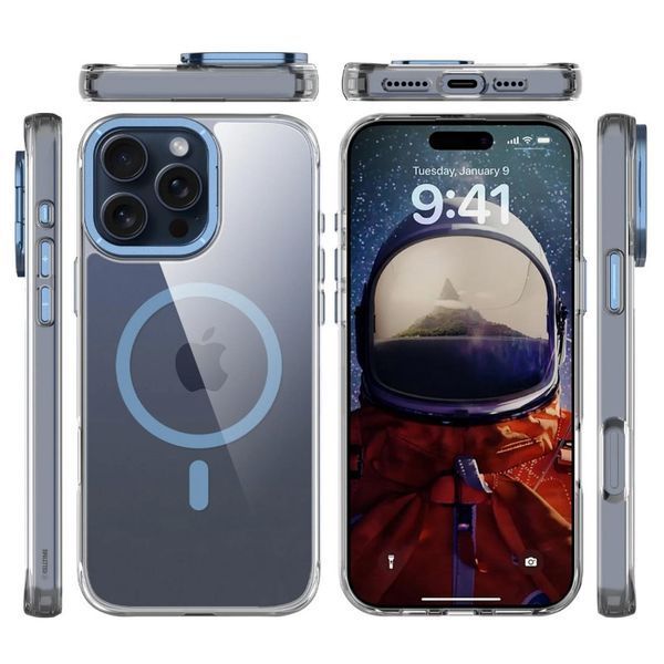 Чохол TPU Space Case Apex with MagSafe для Apple iPhone 16 Pro (6.3") Navy Blue 345821 фото