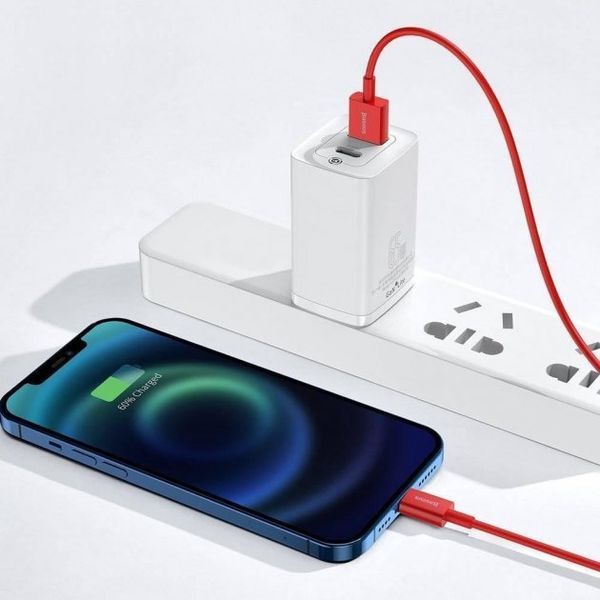 Кабель Baseus Superior Series Fast Charging Lightning 2.4A (1m) (CALYS-A09) Red 247929 фото