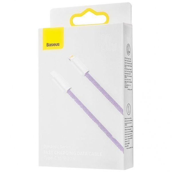 Кабель Baseus Dynamic Series Fast Charging Data USB кабель Type-C To IP 20 W 1M (CALD000002) White 252263 фото