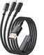 Кабель ESSAGER Simple 3 in 1 Micro+Type-c+Lightning 100W USB Cable 1.2M (EXCMTL-JJ01-P) 315326 фото 2