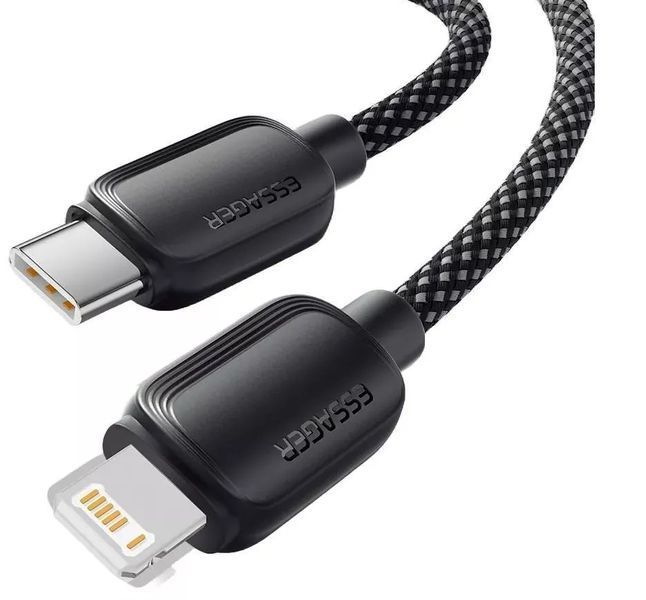 Кабель ESSAGER Breeze USB Cable USB-C to Ligthning 2M 20W (EXCTL-WLA01-P) Black 314493 фото