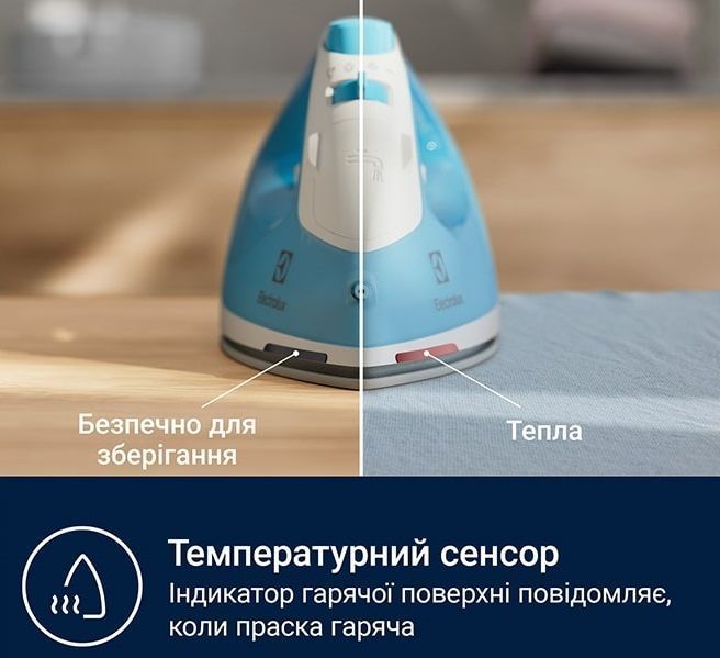 Праска Electrolux, 2300Вт, 250мл, паровий удар 110гр, керам. підошва, синьо-білий (E5SI2-4CB) 374364 фото