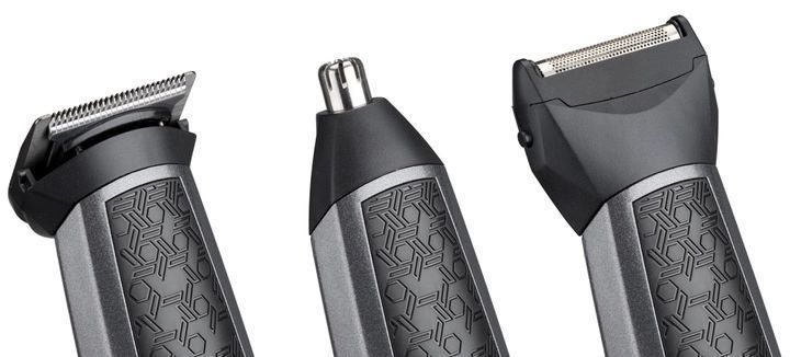 Набір для стрижки Babyliss, для бороди, вусів, голови, носа і тіла, акум., вібраційний мотор, насадок-9, сталь, сірий (MT727E) 371318 фото