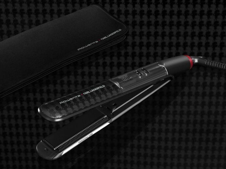 Випрямляч Rowenta x Karl Lagerfeld K/Pro Stylist Straightener, темп.режимів-8, 140-210С, дисплей, іонізація, кераміка, чорний (SF466LF0) 372661 фото