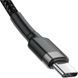 Кабель Baseus Cafule Type-C to Type-C PD2.0 (20V 3A) 1m (CATKLF-GG1) Grey\Black 166343 фото 6