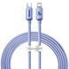 Кабель Baseus Crystal Shine Series Fast Charging Data USB кабель Type-C To IP 20W 2m (CAJY000305) Purple 255226 фото 3