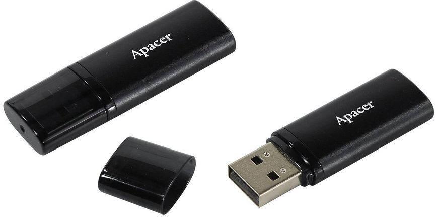 Накопичувач Apacer 32GB USB 3.2 Type-A AH25B Чорний (AP32GAH25BB-1) 374559 фото