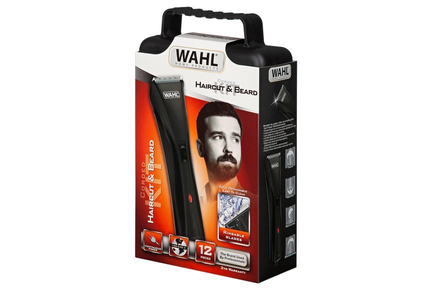 Машинка для стрижки WAHL Hybrid Clipper, від мережі, вібраційний мотор, насадок-8, сталь, чорний (09699-1016) 362386 фото