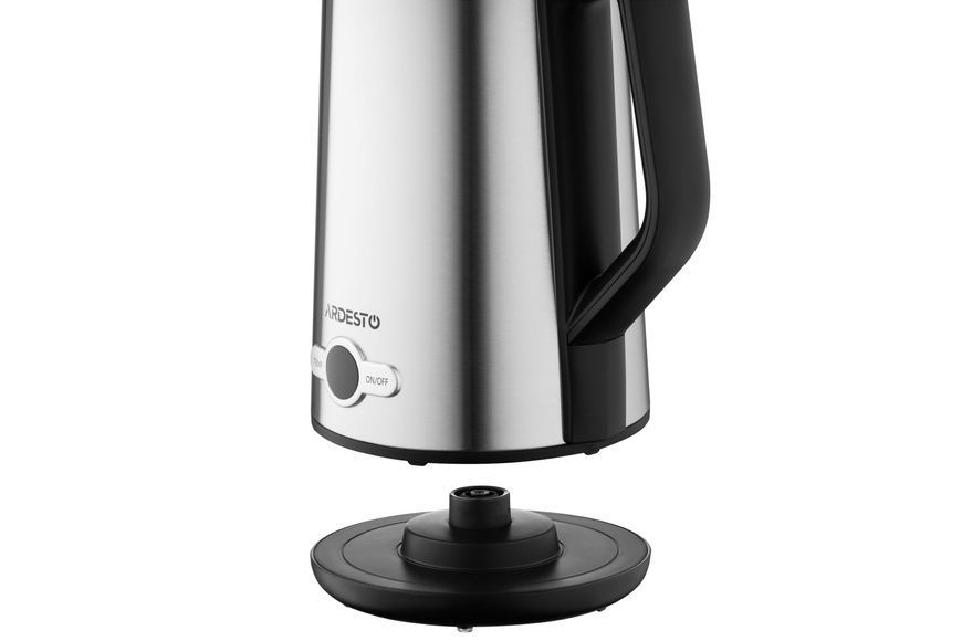 Електрочайник Ardesto Steel Collection 1.7л, Strix, LED дисплей, подвійні стінки, сріблястий (EKL-X52E) 368378 фото