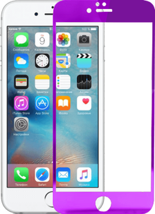 Захисне скло iPhone 6/6s Aluminum Light Purple (2in1) 64927 фото