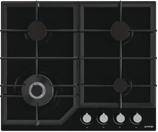 Варильна поверхня Gorenje газова на склі, 60см, чавун, чорний (GTW641KB) 366498 фото