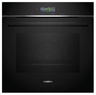 Духова шафа Siemens електрична, 71л, A+, дисплей, конвекція, піроліз, чорний (HB774G1B1) 373123 фото