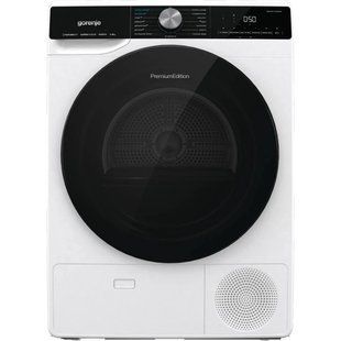 Сушильна машина Gorenje тепловий насос, 9кг, A++, 60см, дисплей, 15 програм, підсвітка барабану, білий (DNS92) 374458 фото