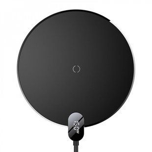 Бездротовий зарядний пристрій Baseus Digital LED Display Gen 2 15W (CCED000001) black 396926 фото
