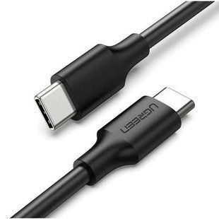 Кабель UGREEN US286 USB Type-C To USB Type-C 60W Cable Nickel Plating 3A 1m Black (50997) 278837 фото