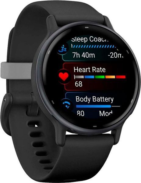 Смарт-годинник Garmin VivoActive 5 Slate Aluminum Bezel with Black Case and Silicone Band (010-02862-10) 286428 фото