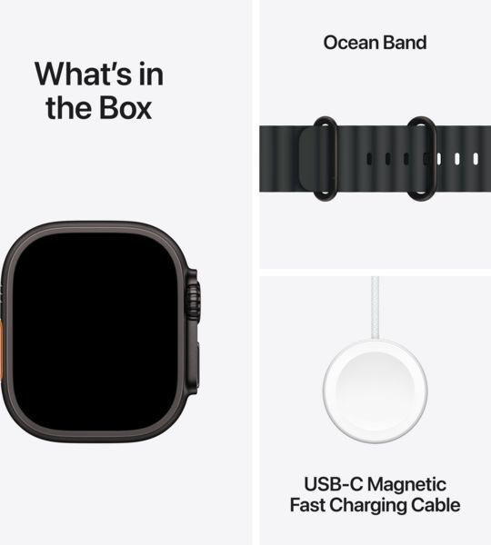 Смарт-годинник Apple Watch Ultra 2 GPS + LTE 49mm Black Titanium Case With Black Ocean Band MX4P3 320053 фото