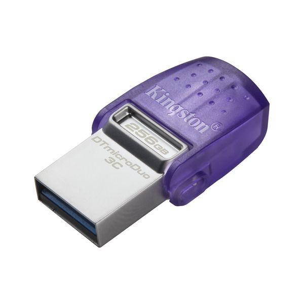 Накопичувач Kingston 256GB USB 3.2 Type-A + Type-C DT microDuo 3C R200MB/s (DTDUO3CG3/256GB) 375867 фото