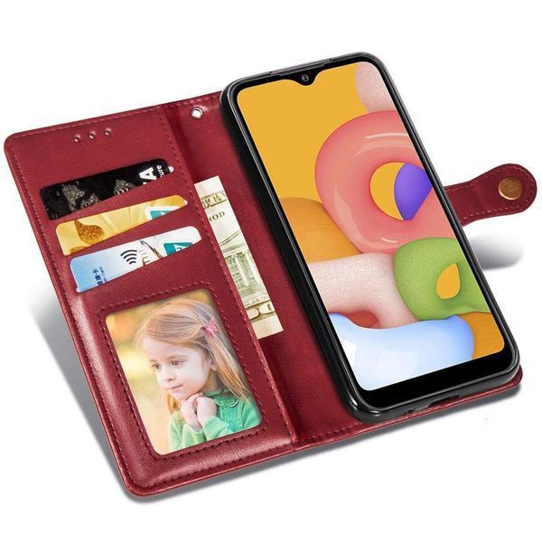 Шкіряний чохол-книжка GETMAN Gallant (PU) для Samsung Galaxy A07 Червоний 391227 фото