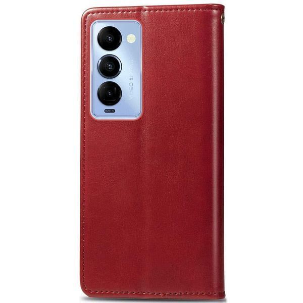 Шкіряний чохол книжка GETMAN Gallant (PU) для TECNO Camon 18 / 18P Червоний 242350 фото