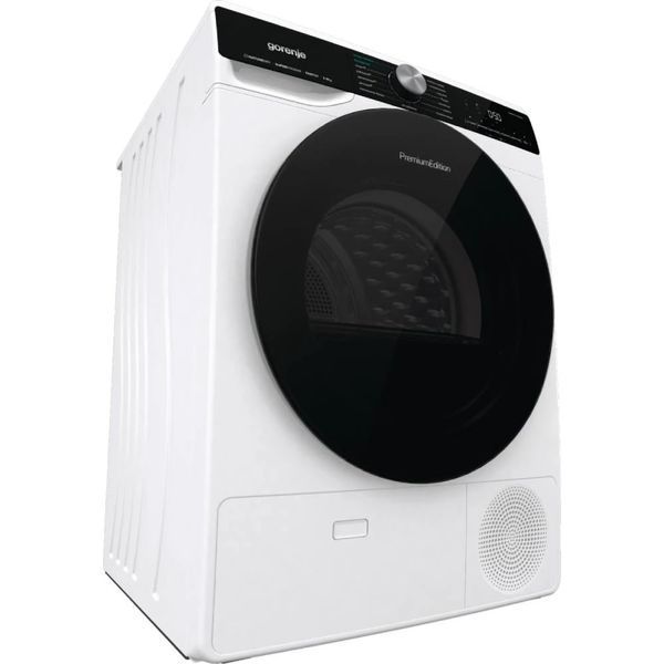 Сушильна машина Gorenje тепловий насос, 9кг, A++, 60см, дисплей, 15 програм, підсвітка барабану, білий (DNS92) 374458 фото