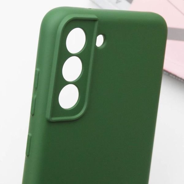 Чохол TPU GETMAN Liquid Silk Full Camera для Samsung Galaxy S22+ Зелений / Dark green 397570 фото