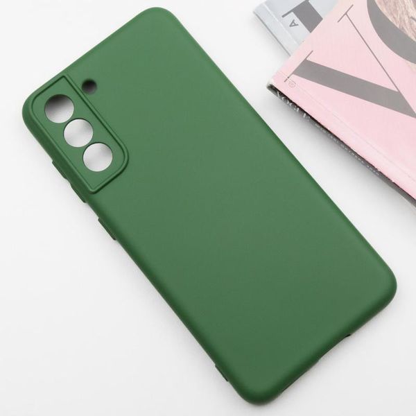 Чохол TPU GETMAN Liquid Silk Full Camera для Samsung Galaxy S22+ Зелений / Dark green 397570 фото