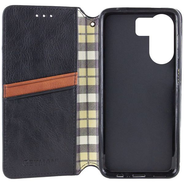 Шкіряний чохол книжка GETMAN Cubic (PU) для Xiaomi Redmi 13C / Poco C65 Чорний 284420 фото