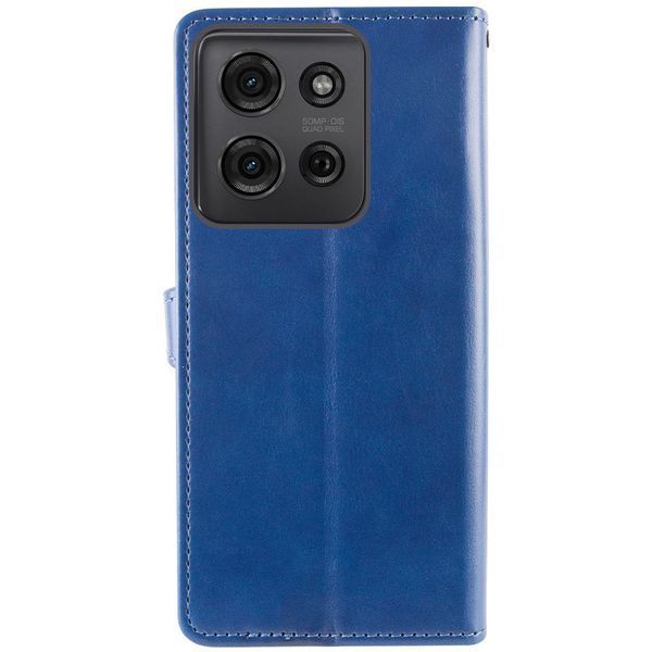 Шкіряний чохол-книжка GETMAN Gallant (PU) для Motorola Moto G75 5G Синій 358659 фото
