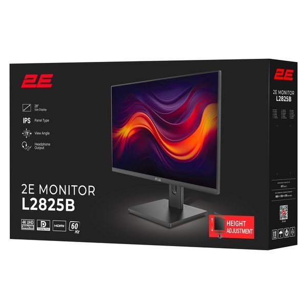Монітор 2E 28" L2825B 2xHDMI, DP, IPS, NTSC 84%, 3840x2160, FreeSync 364636 фото