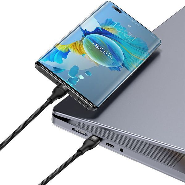 Кабель Baseus Flash Series 2 One-for-Two Fast Charging Type-C (Type-C + Type-C) 100W (1.5m) CASS060001 Black 272620 фото