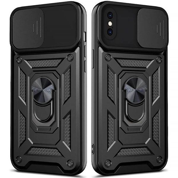 Чохол Ummi Camshield Serge Ring для Apple iPhone X / XS (5.8") Чорний 390696 фото