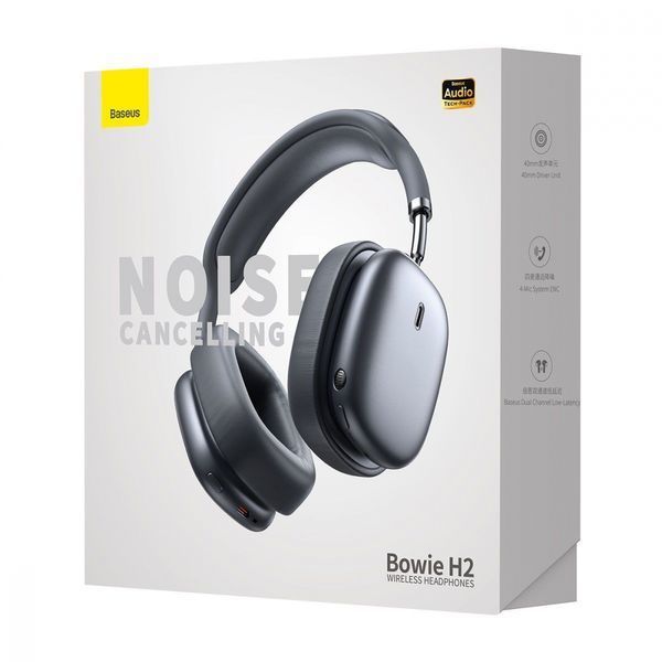 Навушники Baseus H2 Bowie Wireless (NGTW260013) Grey 270842 фото