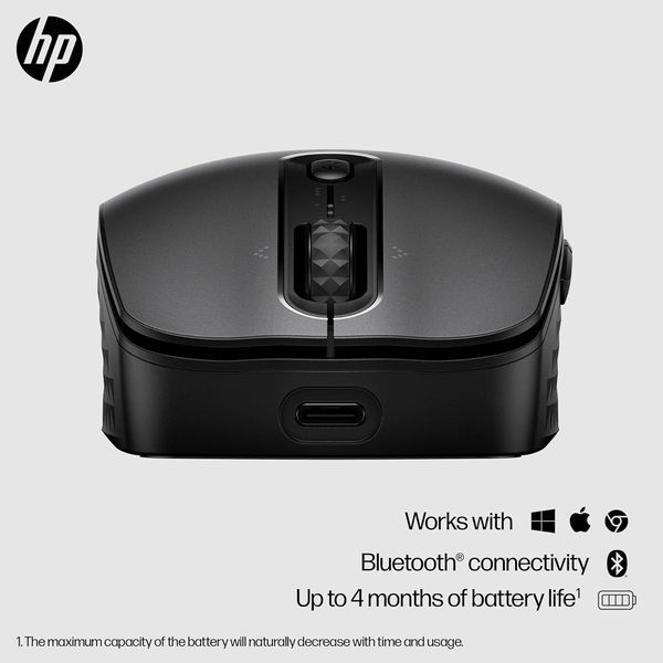 Миша HP 690 Rechargeable, BT, чорний (7M1D4AA) 365904 фото