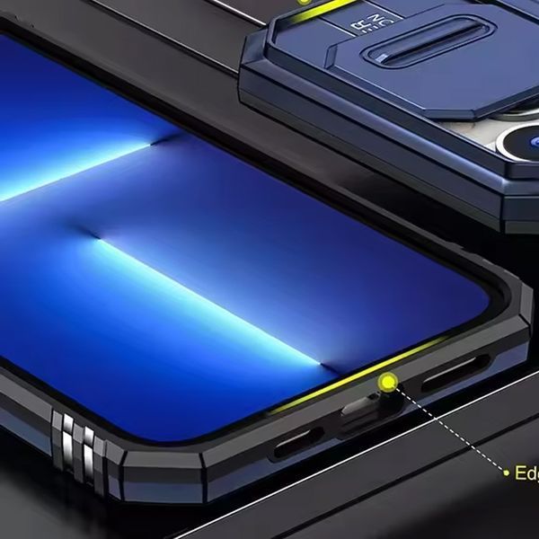Ударостійкий чохол Camshield Army Ring для Apple iPhone 13 (6.1") Синій / Navy 320102 фото