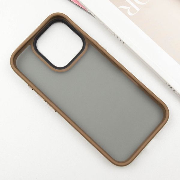 TPU+PC чохол Metal Buttons для Apple iPhone 16 Pro Max (6.9") Золотий 318275 фото