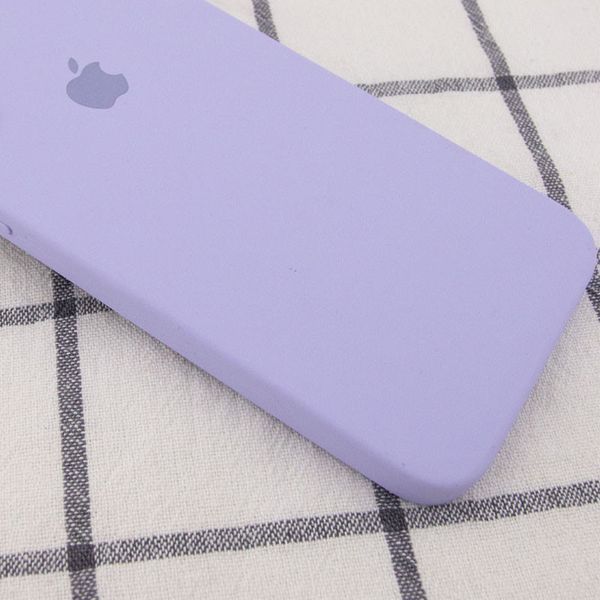 Чохол Silicone Case Square Full Camera Protective (AA) для Apple iPhone XR (6.1") Бузковий / Dasheen 215605 фото