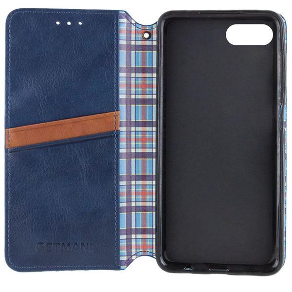 Шкіряний чохол-книжка GETMAN Cubic (PU) для Apple iPhone 7 / 8 / SE (2020) (4.7") Синій 398558 фото