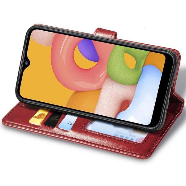 Шкіряний чохол-книжка GETMAN Gallant (PU) для Samsung Galaxy A07 Червоний 391227 фото
