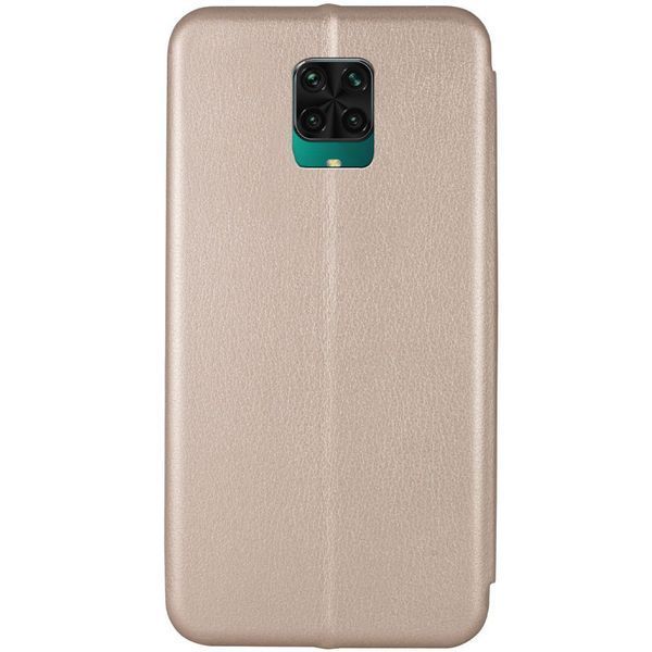 Кожаный чехол (книжка) Classy для Xiaomi Redmi Note 9s / Note 9 Pro / Note 9 Pro Max Золотой 198979 фото