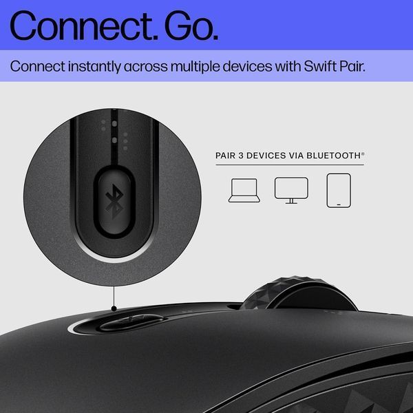 Миша HP 690 Rechargeable, BT, чорний (7M1D4AA) 365904 фото