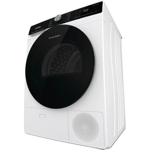 Сушильна машина Gorenje тепловий насос, 9кг, A++, 60см, дисплей, 15 програм, підсвітка барабану, білий (DNS92) 374458 фото